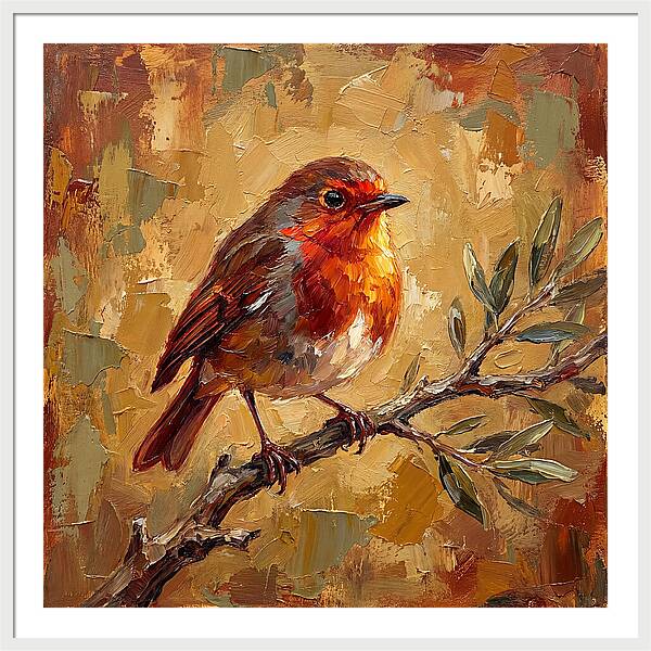 Mediterranean Robin Perched