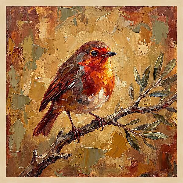 Mediterranean Robin Perched