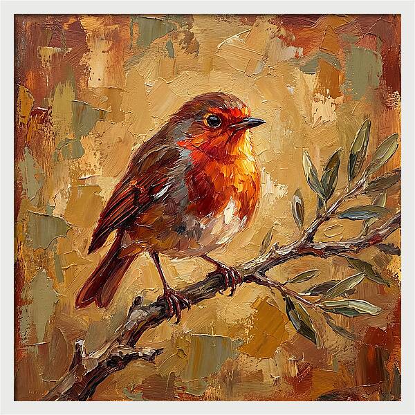 Mediterranean Robin Perched