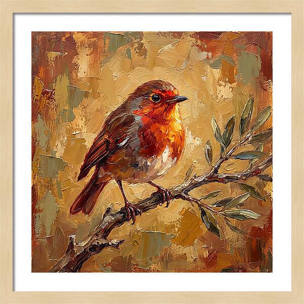 Mediterranean Robin Perched