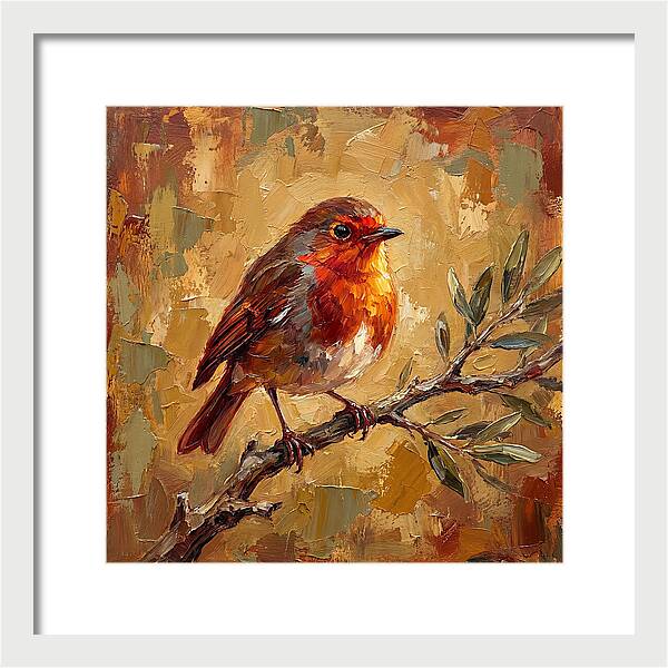 Mediterranean Robin Perched