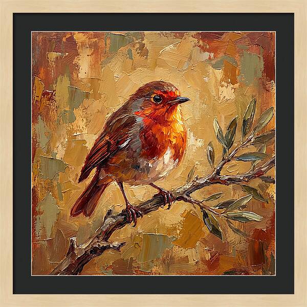Mediterranean Robin Perched