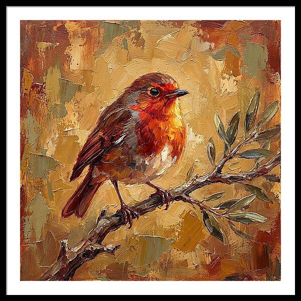Mediterranean Robin Perched