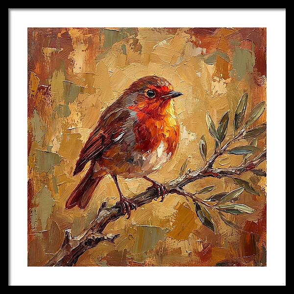 Mediterranean Robin Perched
