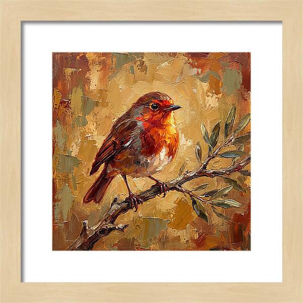 Mediterranean Robin Perched
