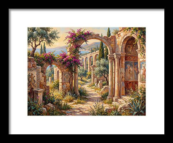 Mediterranean Ruins At Dusk