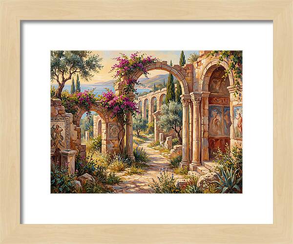 Mediterranean Ruins At Dusk
