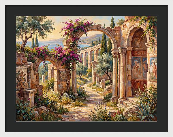 Mediterranean Ruins At Dusk