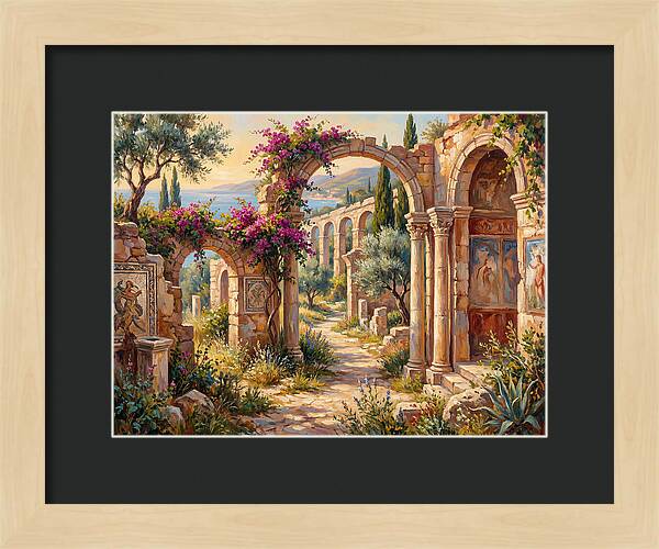 Mediterranean Ruins At Dusk