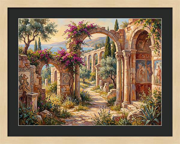 Mediterranean Ruins At Dusk