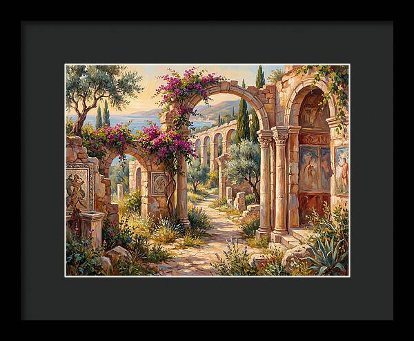 Mediterranean Ruins At Dusk
