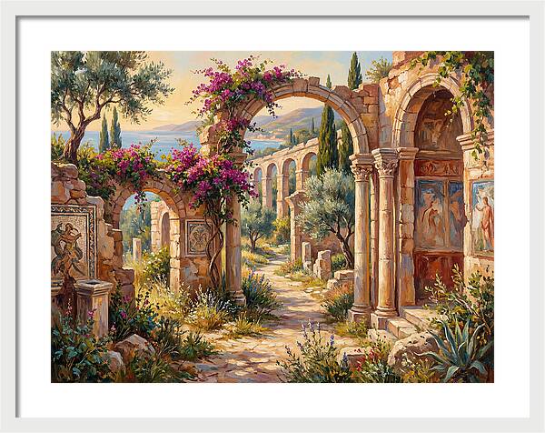Mediterranean Ruins At Dusk