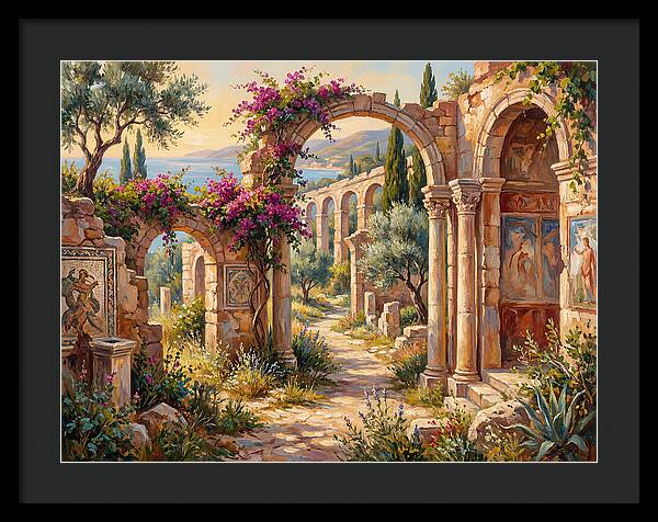 Mediterranean Ruins At Dusk