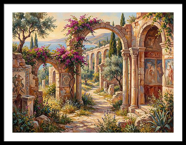 Mediterranean Ruins At Dusk