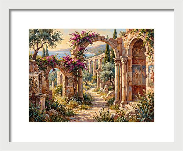 Mediterranean Ruins At Dusk