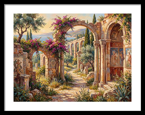 Mediterranean Ruins At Dusk