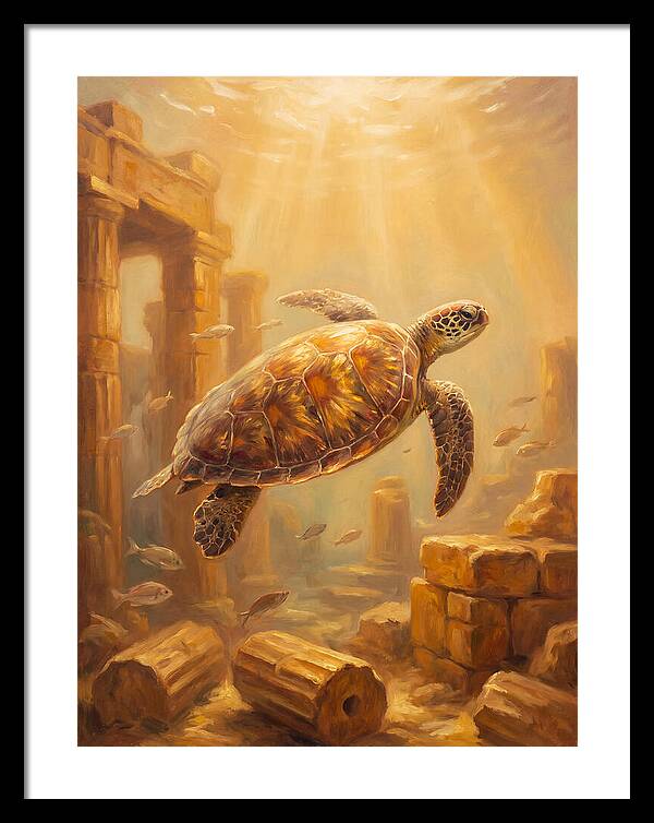 Mediterranean Sea Turtle Serenity