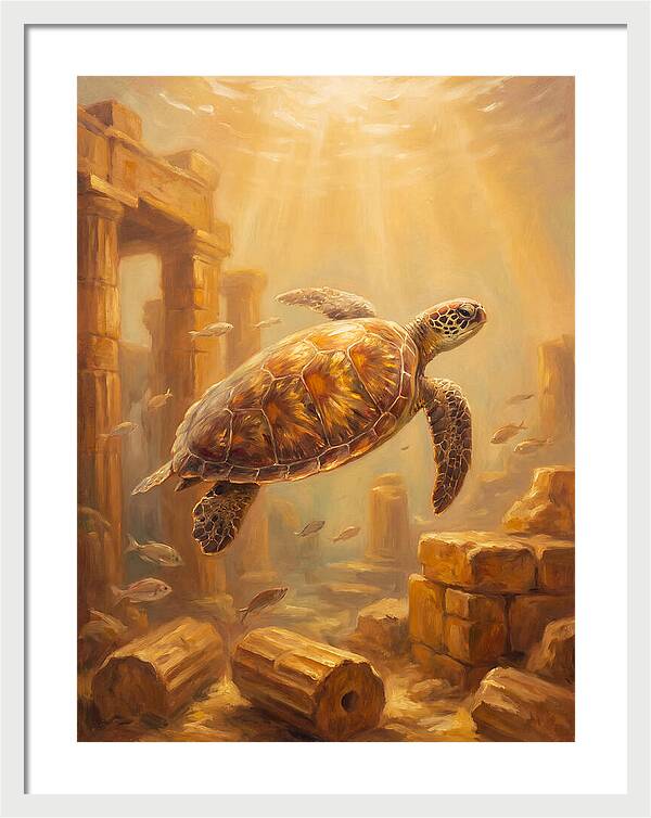 Mediterranean Sea Turtle Serenity