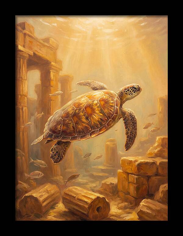 Mediterranean Sea Turtle Serenity