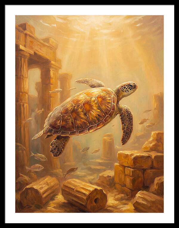 Mediterranean Sea Turtle Serenity