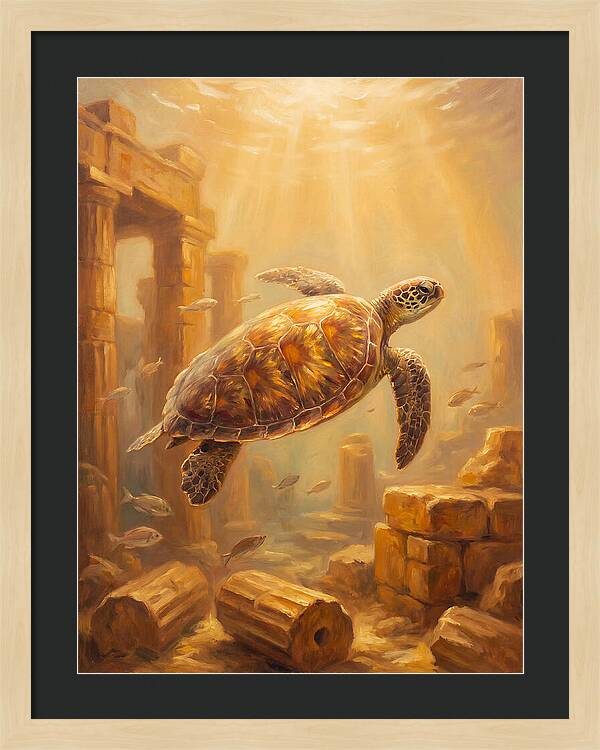 Mediterranean Sea Turtle Serenity
