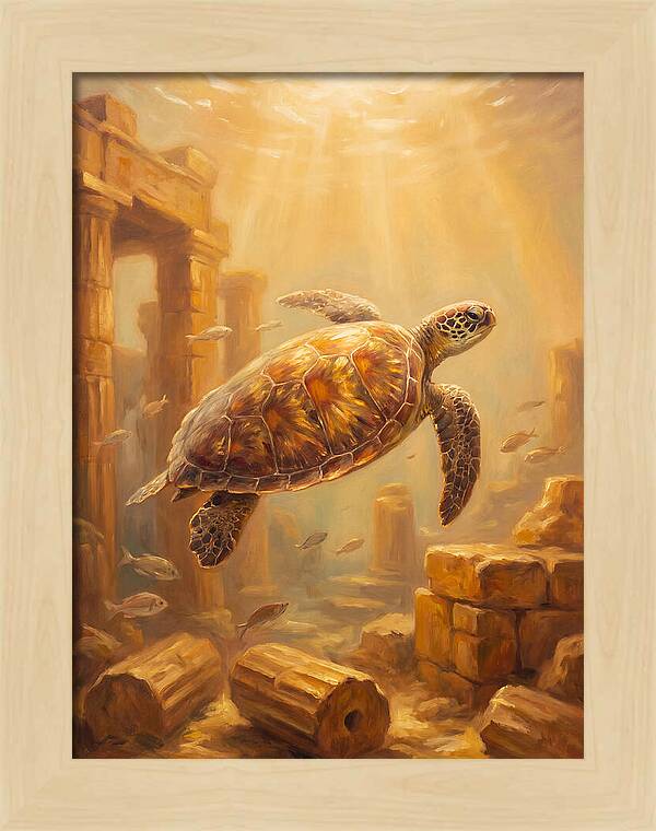 Mediterranean Sea Turtle Serenity