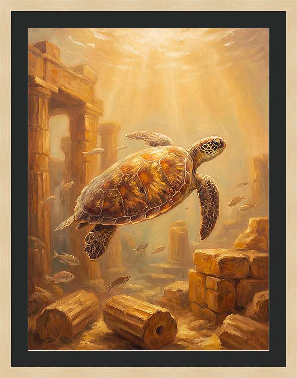 Mediterranean Sea Turtle Serenity