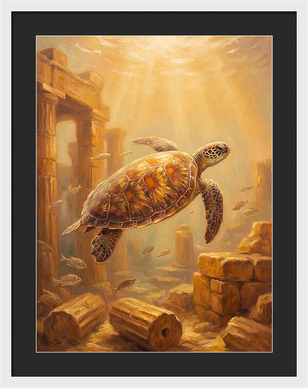 Mediterranean Sea Turtle Serenity