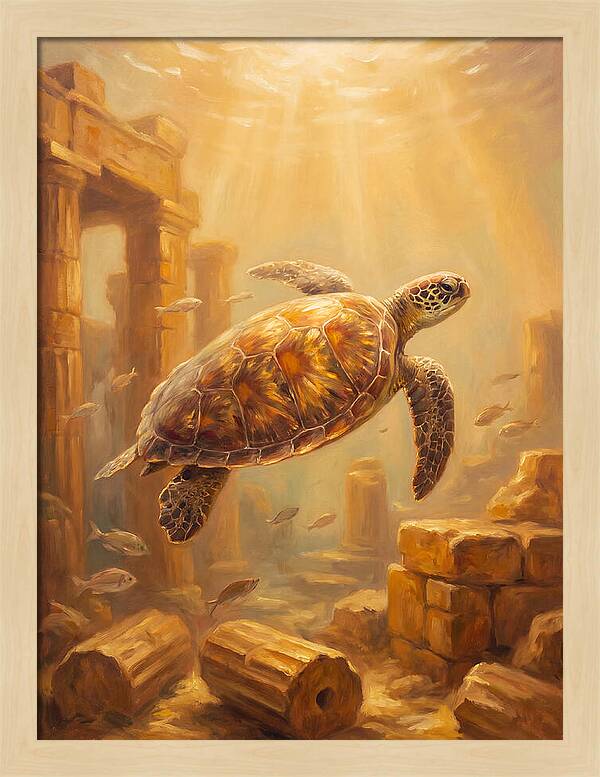 Mediterranean Sea Turtle Serenity