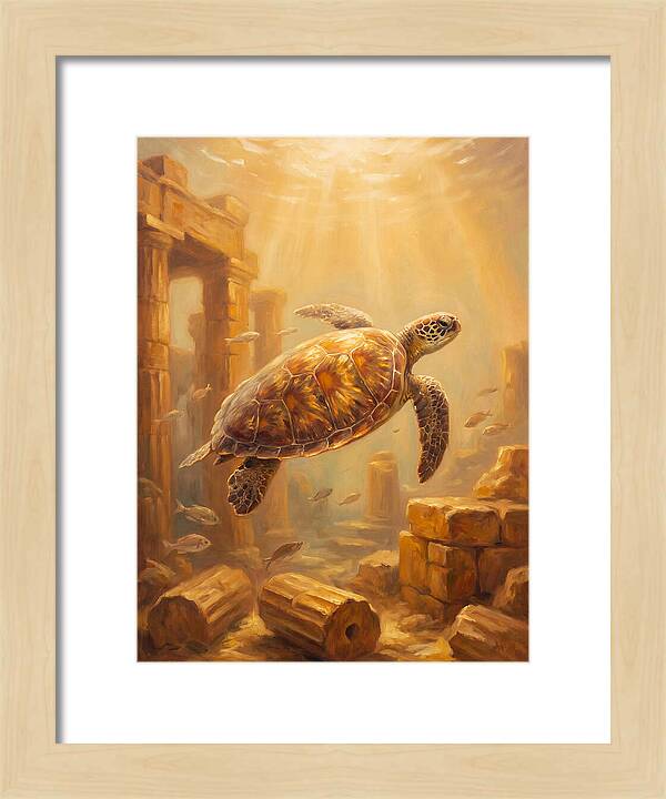 Mediterranean Sea Turtle Serenity