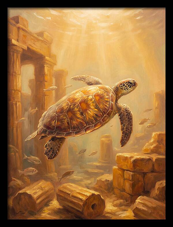 Mediterranean Sea Turtle Serenity