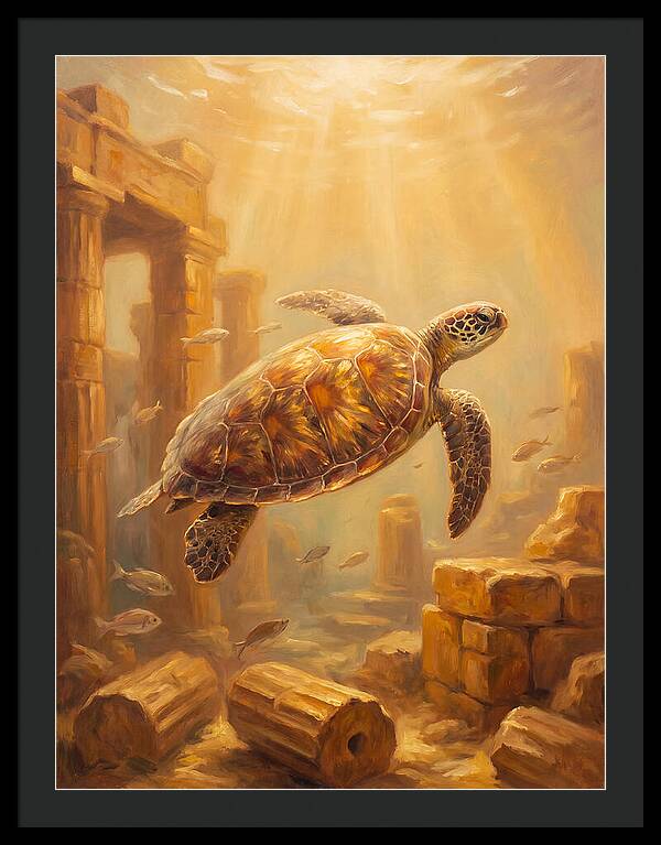 Mediterranean Sea Turtle Serenity