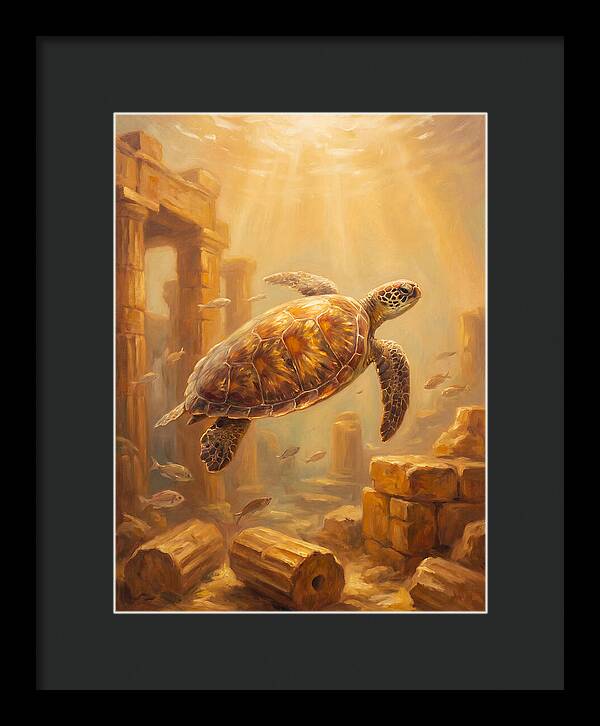 Mediterranean Sea Turtle Serenity
