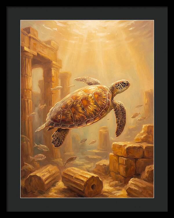 Mediterranean Sea Turtle Serenity