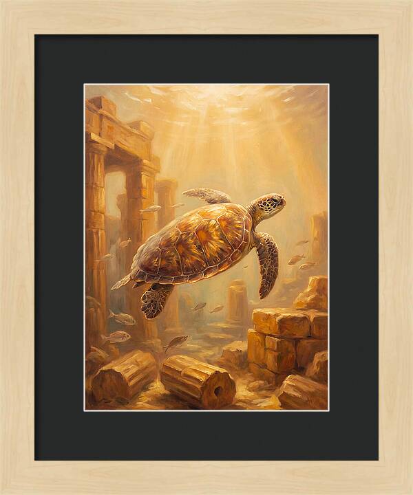 Mediterranean Sea Turtle Serenity