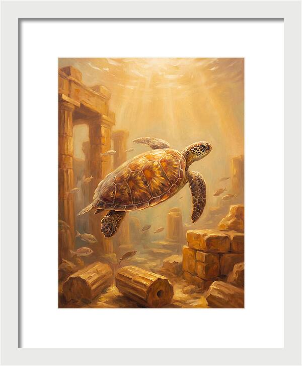 Mediterranean Sea Turtle Serenity