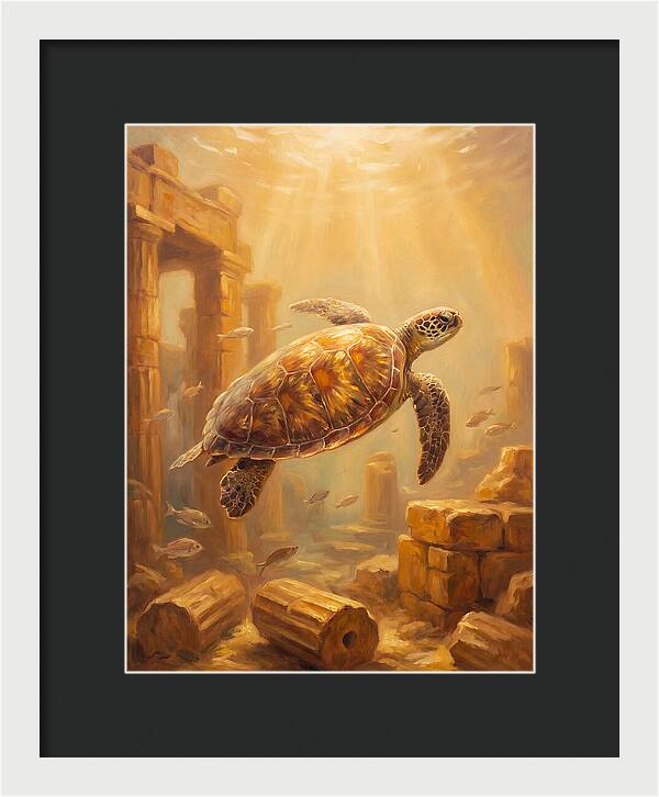 Mediterranean Sea Turtle Serenity