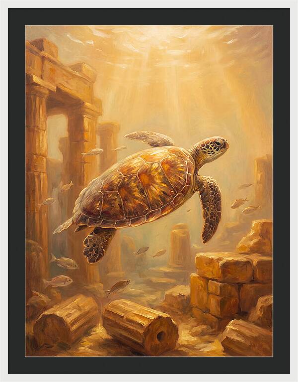 Mediterranean Sea Turtle Serenity