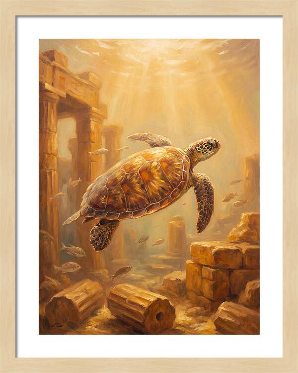 Mediterranean Sea Turtle Serenity