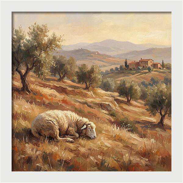 Mediterranean Serenity With Sheep