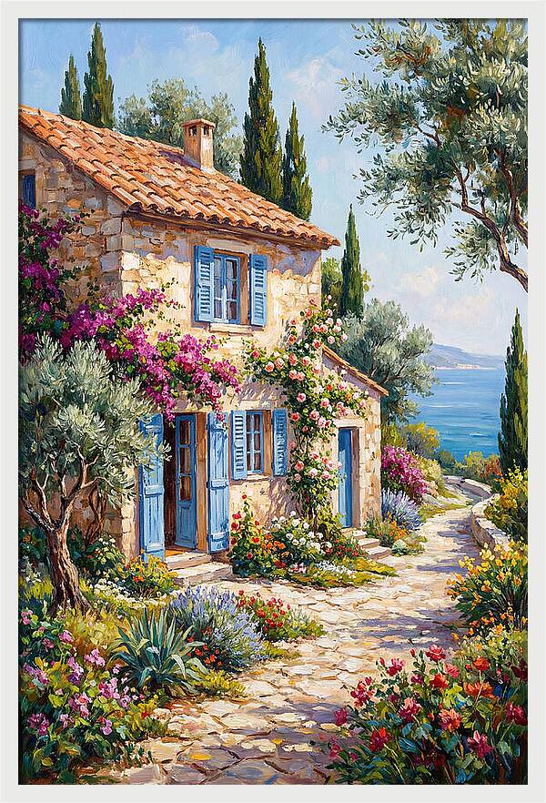 Mediterranean Stone Cottage Bliss
