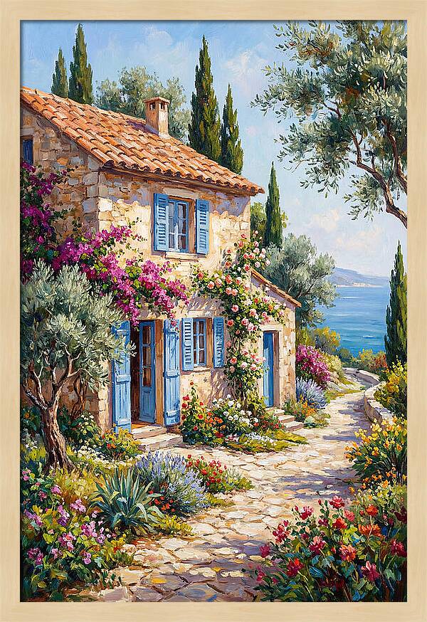 Mediterranean Stone Cottage Bliss