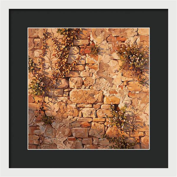 Mediterranean Stone Wall Serenity