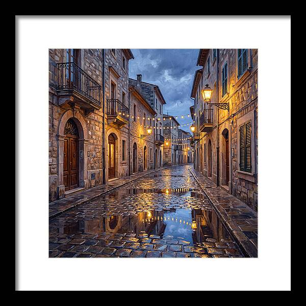 Mediterranean Street After Rain