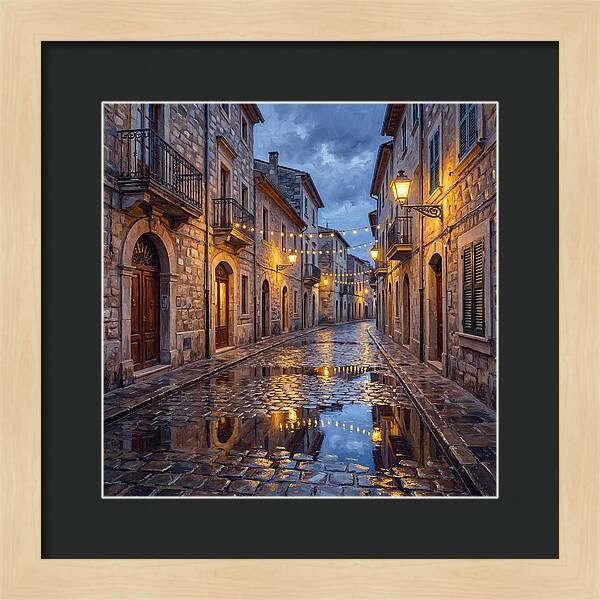 Mediterranean Street After Rain
