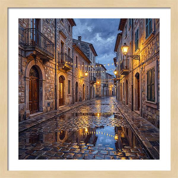 Mediterranean Street After Rain