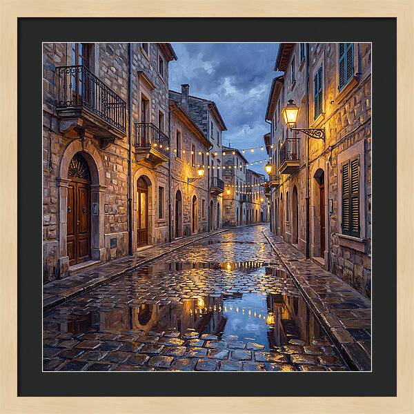 Mediterranean Street After Rain