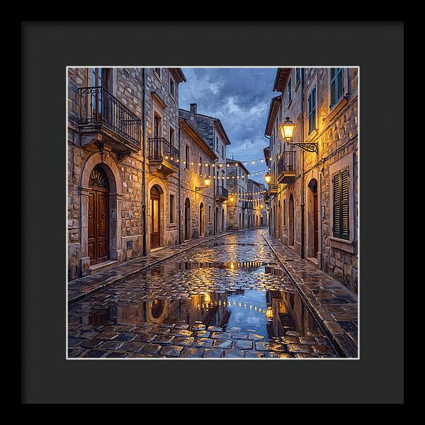 Mediterranean Street After Rain