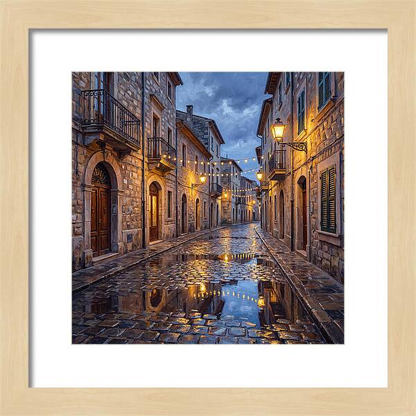 Mediterranean Street After Rain
