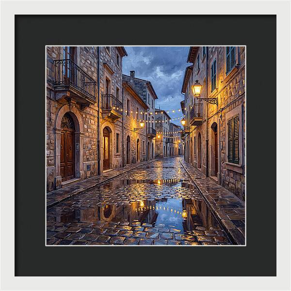 Mediterranean Street After Rain